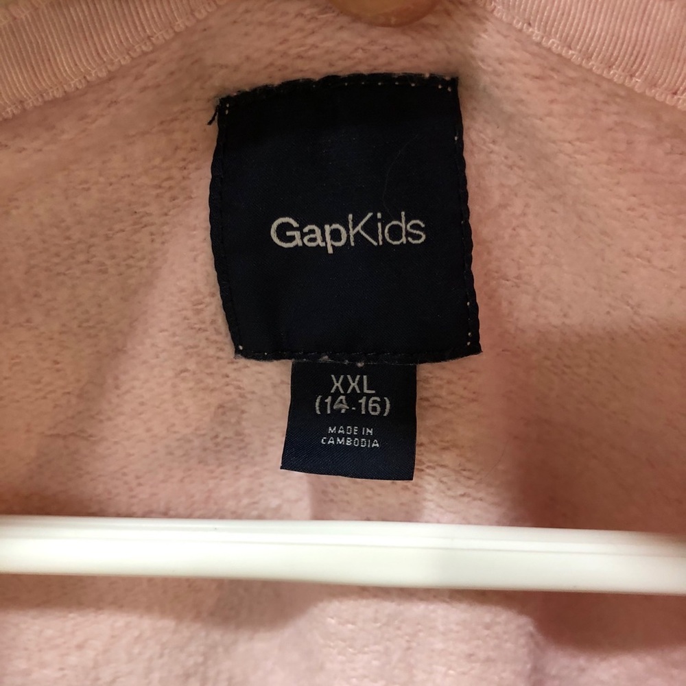 Gap Kids Hooded Zip Up Girls Jacket, pink - Picture 5 of 7